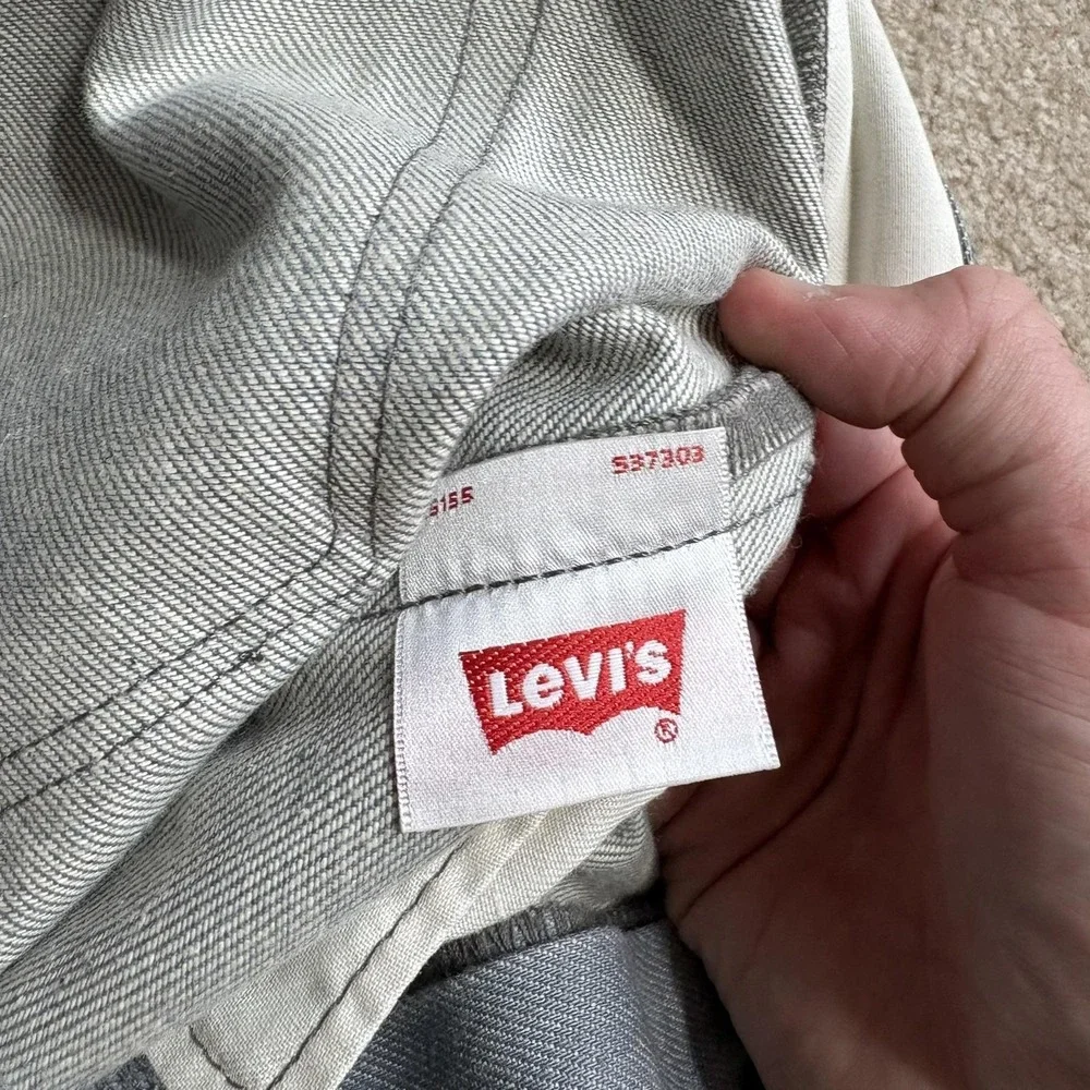 Vtg Levis‎ 501 Jeans Mens 34x34 Gray Regular Fit Straight Leg Denim Pants Casual